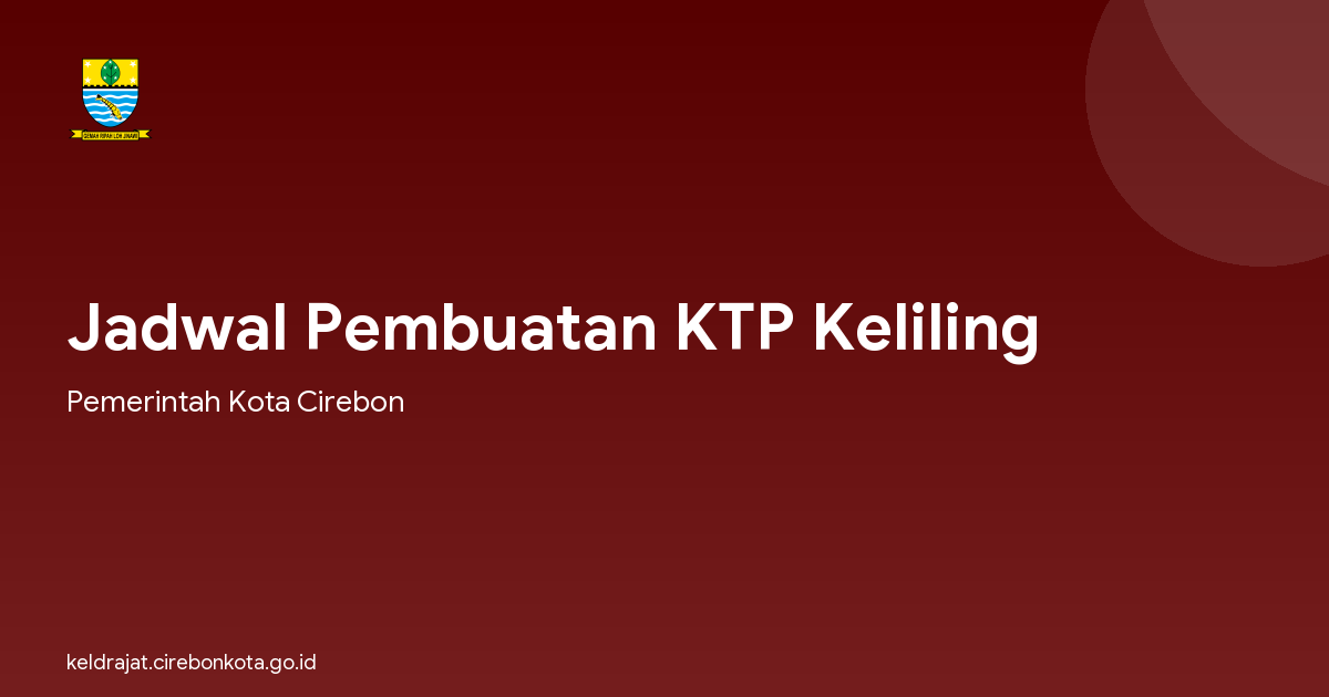 Jadwal Pembuatan KTP Keliling