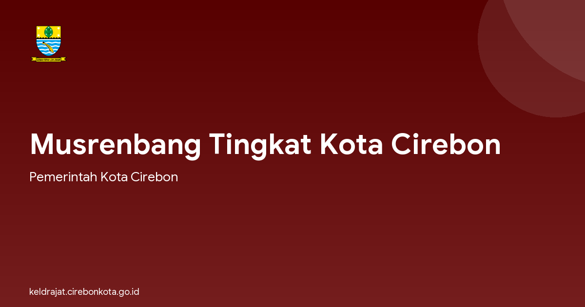 Musrenbang Tingkat Kota Cirebon