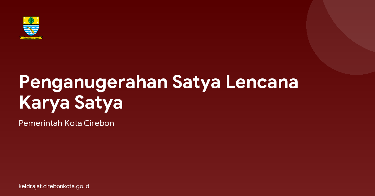 Penganugerahan Satya Lencana Karya Satya
