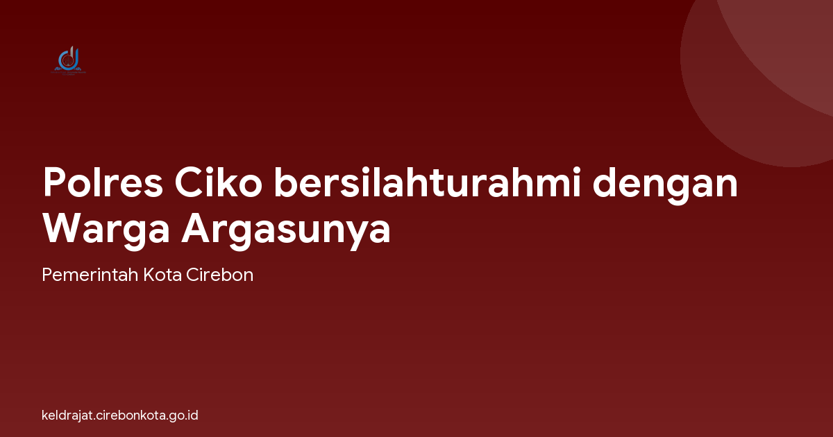 Polres Ciko bersilahturahmi dengan Warga Argasunya