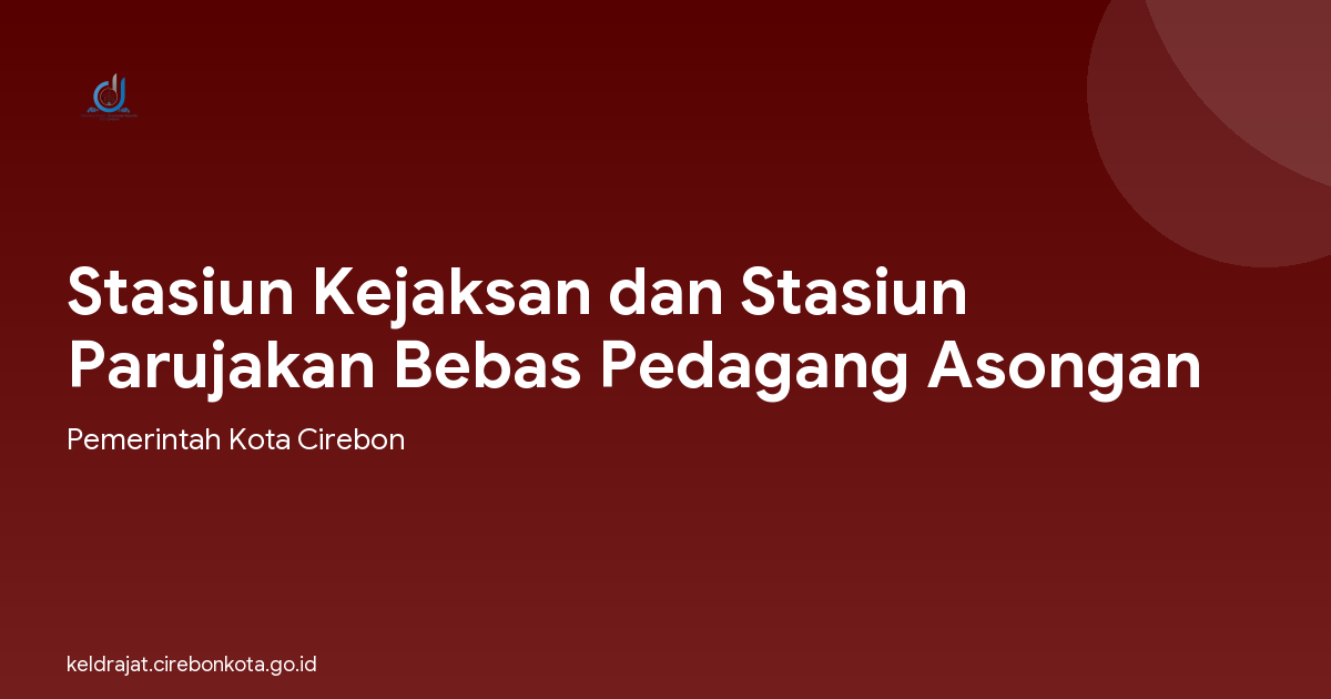 Stasiun Kejaksan dan Stasiun Parujakan Bebas Pedagang Asongan