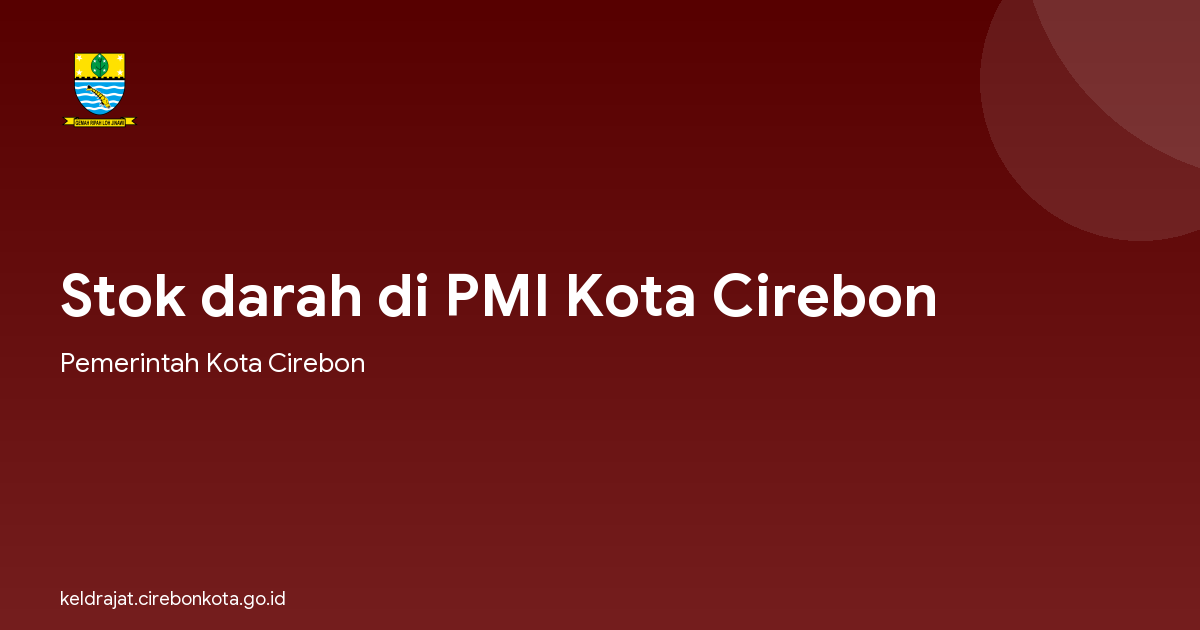 Stok darah di PMI Kota Cirebon